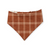 Christmas Ya'll/Rust Fall Plaid Reversible Slip-on Scrunchie Bandana (Medium)