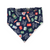Gift Sniffer/Navy Snowflakes Reversible Slip-on Scrunchie Bandana (Large)
