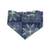 Gift Sniffer/Navy Snowflakes Reversible Slip-on Scrunchie Bandana (X-Small)