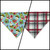 Avocado Christmas/Gray Red Cream Plaid Reversible Slide-on Bandana (Medium)
