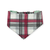 Shit Show Supervisor/Gray Red Cream Plaid Reversible Slip-on Scrunchie Bandana (Small)