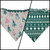 Preppy Pink Coquette Christmas/Winter Fair Isle Reversible Slip-on Scrunchie Bandana (Large)