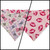 Conversation Hearts Bones/Kisses Slip-on Scrunchie Bandana (Large/X-Large)