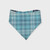 Egg-stra Cute/Aqua Plaid Slip-on Scrunchie Bandana (Medium/Large)
