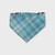 Egg-stra Cute/Aqua Plaid Slip-on Scrunchie Bandana (Small)
