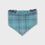 Egg-stra Cute/Aqua Plaid Slip-on Scrunchie Bandana (X-Small)