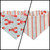 Crawfish on Stripes/Red & Blue Stripes Reversible Slip-on Scrunchie Bandana (Small)