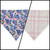 Pink Preppy Bluebonnets/Pink Plaid Reversible Slide-on Bandana (Medium)