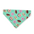 Donuts/Turquoise & Pink Plaid Reversible Slide-on Bandana (Large)