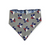 Texas Bluebonnet/Denim Tartan Plaid Reversible Slip-on Scrunchie Bandana (Large)
