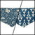 Texas Western Americana/Teal Southwestern Reversible Tie-on Bandana (Large)