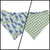 Bluebonnet & Texas/Multi Green Plaid Reversible Slip-on Scrunchie Bandana (Large)