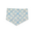 Texas Shaped Bluebonnet/Blue Watercolor Plaid Reversible Tie-on Bandana (Small)
