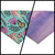 Retro Cottagecore/Bright Starbursts Reversible Slip-on Scrunchie Bandana (X-Small/Small)