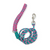 Neon Pink & Turquoise Paracord leash (6.5')