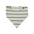 Sage Poppies/Green & Cream Stripes Reversible Slip-on Scrunchie Bandana (Medium/Large)
