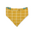 Sweet Dreams/Mustard Plaid Reversible Slip-on Scrunchie Bandana (Medium/Large)