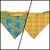 Sweet Dreams/Mustard Plaid Reversible Slip-on Scrunchie Bandana (Large)