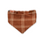 Longhorns Doodles/Orange Plaid Reversible Slip-on Scrunchie Bandana (X-Small/Small)