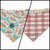 Throw the Ball/Poppy Plaid Reversible Slip-on Scrunchie Bandana (Medium/Large)