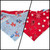 I Hate Fireworks/Red Paisley Reversible Slip-on Scrunchie Bandana (Small/Medium)