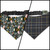 Honey Garden Bee-utiful Bees/Black Plaid Reversible Slip-on Scrunchie Bandana (Small/Medium)