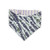 Shabby Chic Lavender Floral/Lavender Purple Stripe Reversible Slip-on Scrunchie Bandana (X-Small/Small)