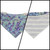 Aromatherapy-Lavender Fields/Purple Ticking Stripe Reversible Slip-on Scrunchie Bandana (Small)