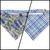 Fields of Lavender/Purple Weave Diagonal Plaid Reversible Slip-on Scrunchie Bandana (Large)
