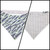 Shabby Chic Lavender Floral/Lavender Purple Stripe Reversible Slip-on Scrunchie Bandana (Large)