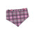 Mama's Girl/Pink Furberry Plaid Reversible Slip-on Scrunchie Bandana (Small)