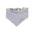 Elegant Lavender Floral/Purple Ticking Stripe Reversible Slip-on Scrunchie Bandana (X-Small/Small)