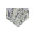 Elegant Lavender Floral/Purple Ticking Stripe Reversible Slip-on Scrunchie Bandana (Small)