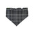 Dark Lavender Wildflowers/Black Plaid Reversible Slip-on Scrunchie Bandana (Medium)