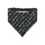 Dark Lavender Wildflowers/Black Plaid Slip-on Scrunchie Bandana (Large/X-Large)