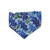 Watercolor Bluebonnet/Navy Weave Diagonal Plaid Reversible Slip-on Scrunchie Bandana (X-Small/Small)