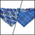 Watercolor Bluebonnet/Navy Weave Diagonal Plaid Reversible Slip-on Scrunchie Bandana (Medium/Large)