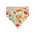 Peach Tree on White/Peach Windowpane Plaid Reversible Slip-on Scrunchie Bandana (Large/X-Large)