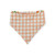 Peach Tree on White/Peach Windowpane Plaid Reversible Slip-on Scrunchie Bandana (Medium/Large)