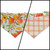 Peach Tree on White/Peach Windowpane Plaid Reversible Slip-on Scrunchie Bandana (X-Small/Small)