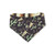 Western Elements on Mud/Brown Serape Reversible Slip-on Scrunchie Bandana (Small/Medium)