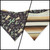Western Elements on Mud/Brown Serape Reversible Slip-on Scrunchie Bandana (Large)
