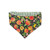 Peach Tree on Black/Green & Blue Spring Plaid Reversible Slip-on Scrunchie Bandana (Medium/Large)