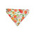 Peach Tree on White/Peach Windowpane Plaid Reversible Slide-on Bandana (Medium)
