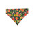 Peach Tree on Black/Green & Blue Spring Plaid Reversible Slide-on Bandana (Medium)