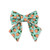 Peaches & Aqua Polka Dots Sailor Bow - 4"