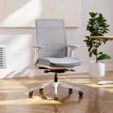 Weisser Ergonomischer Bürostuhl Active mit Sitzkipp-Funktion in einem modernen Homeoffice