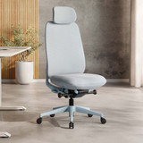 ofinto Bürostuhl Cloud in Blau ohne Armlehnen und mit Kopfstütze, ergonomischer Bürostuhl
