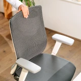 ofinto Ergo Bürostuhl weiss - integrierte Lordosenstütze mit atmungsaktivem Mesh für gesundes Sitzen