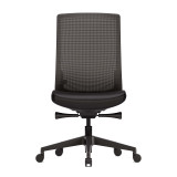 ofinto Ergo Bürostuhl schwarz ohne Armlehnen - minimalistisches Design mit integrierter Lordosenstütze